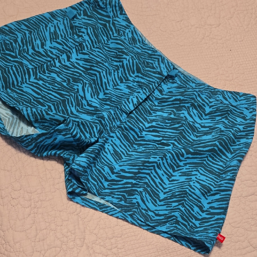 Massimo Blue Zebra Print Women Shorts